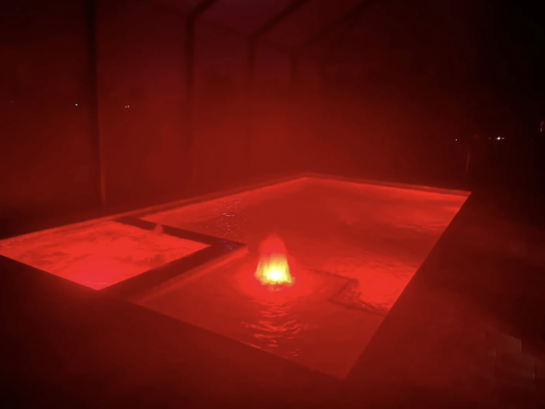 Gulf Shore Pools pool with red light 1 768x576